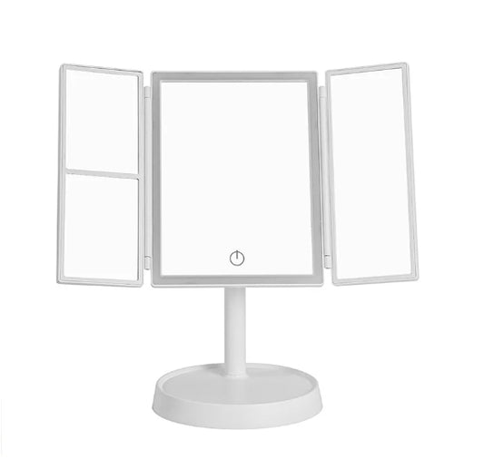 Foldable Cosmetic Mirror with LED Lights